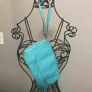 Teal Coach wristlet